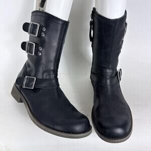 Harley-Davidson Dorilee 7" Engineer Boots Women's 7.5 Black Leather Round Toe
